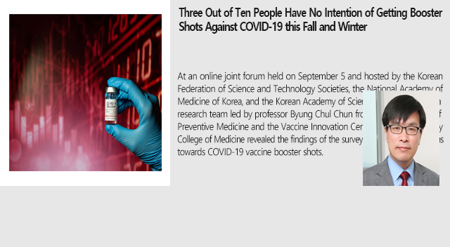 Three Out of Ten People Have No Intention of Getting Booster Shots Against COVID-19 this Fall and Winter