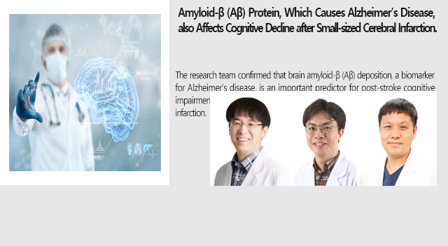 Amyloid-β (Aβ) Protein, Which Causes Alzheimer’s Disease, also Affects Cognitive Decline after Small-sized Cerebral Infarction.
