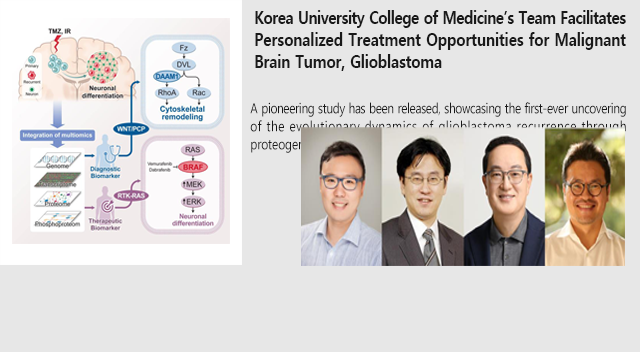 Korea University College of Medicine’s Team Facilitates Personalized Treatment Opportunities for Malignant Brain Tumor, Glioblastoma
